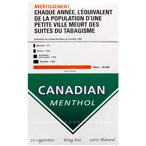 Canadian Menthol Cigarettes Pack