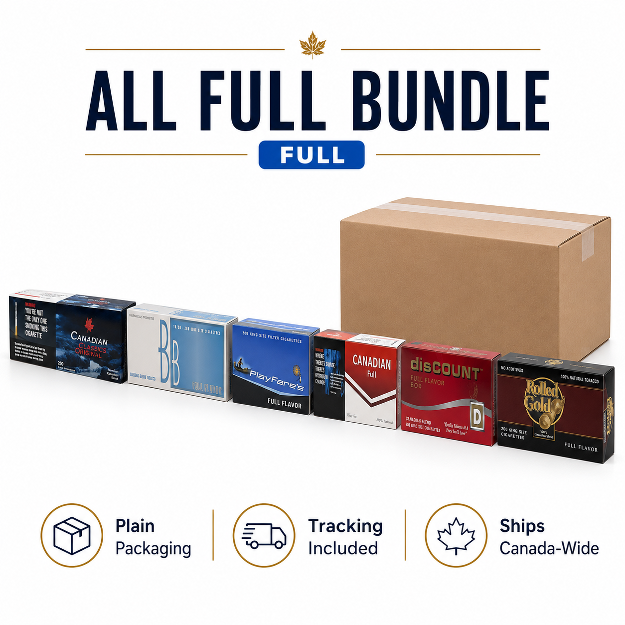 All Full Flavour Cigarettes Bundle (6 Cartons) 4 All Full Flavour Cigarettes Bundle Shipping Box