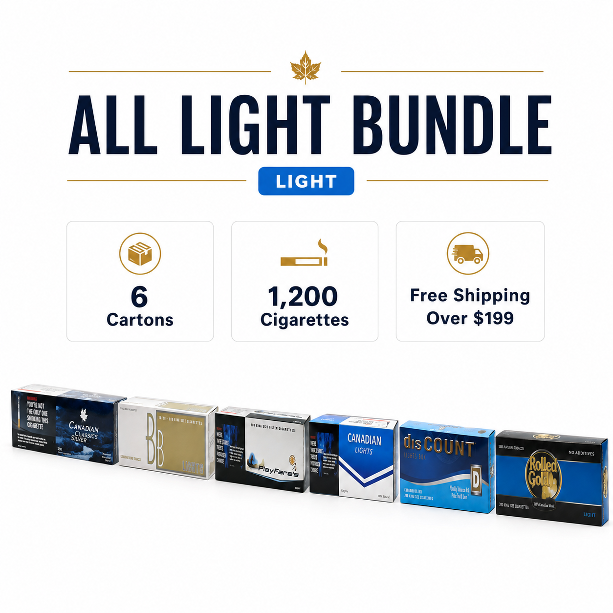 All LIGHT Cigarettes Bundle 3 All LIGHT Cigarettes Bundle 6 Cartons