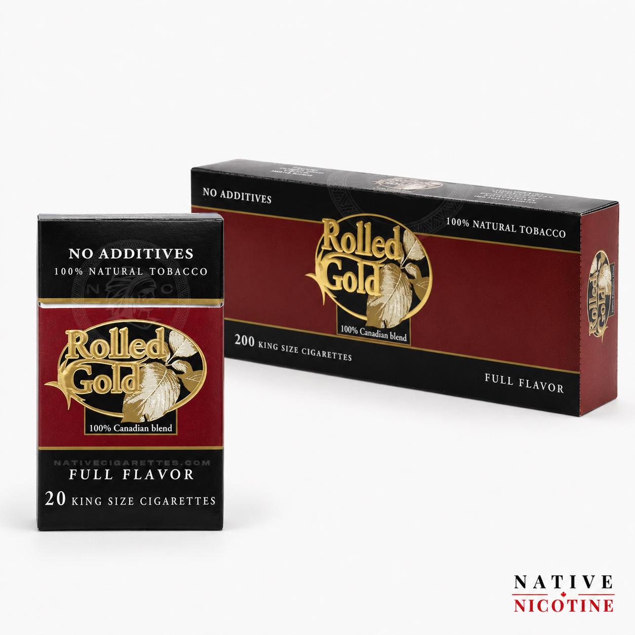 Rolled Gold Full Cigarettes Native Nicotine