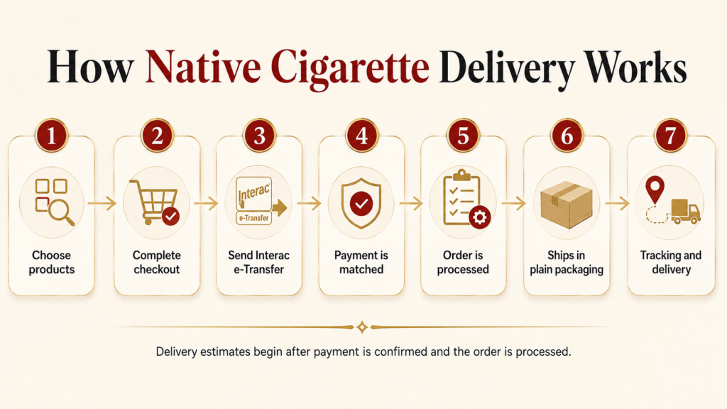 How Native Nicotine ordering, payment, processing and delivery work