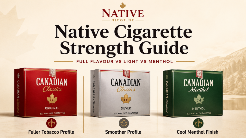 Native Cigarette Strength Guide: Full Flavour vs Light vs Menthol 1 Native cigarette strength guide comparing full flavour light and menthol