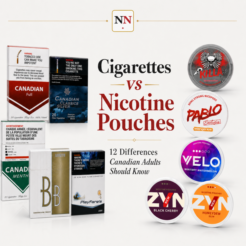 Nicotine Pouches vs Cigarettes in Canada: 12 Differences Adults Should Know 1 Nicotine pouches vs cigarettes in Canada with 12 differences adults should know