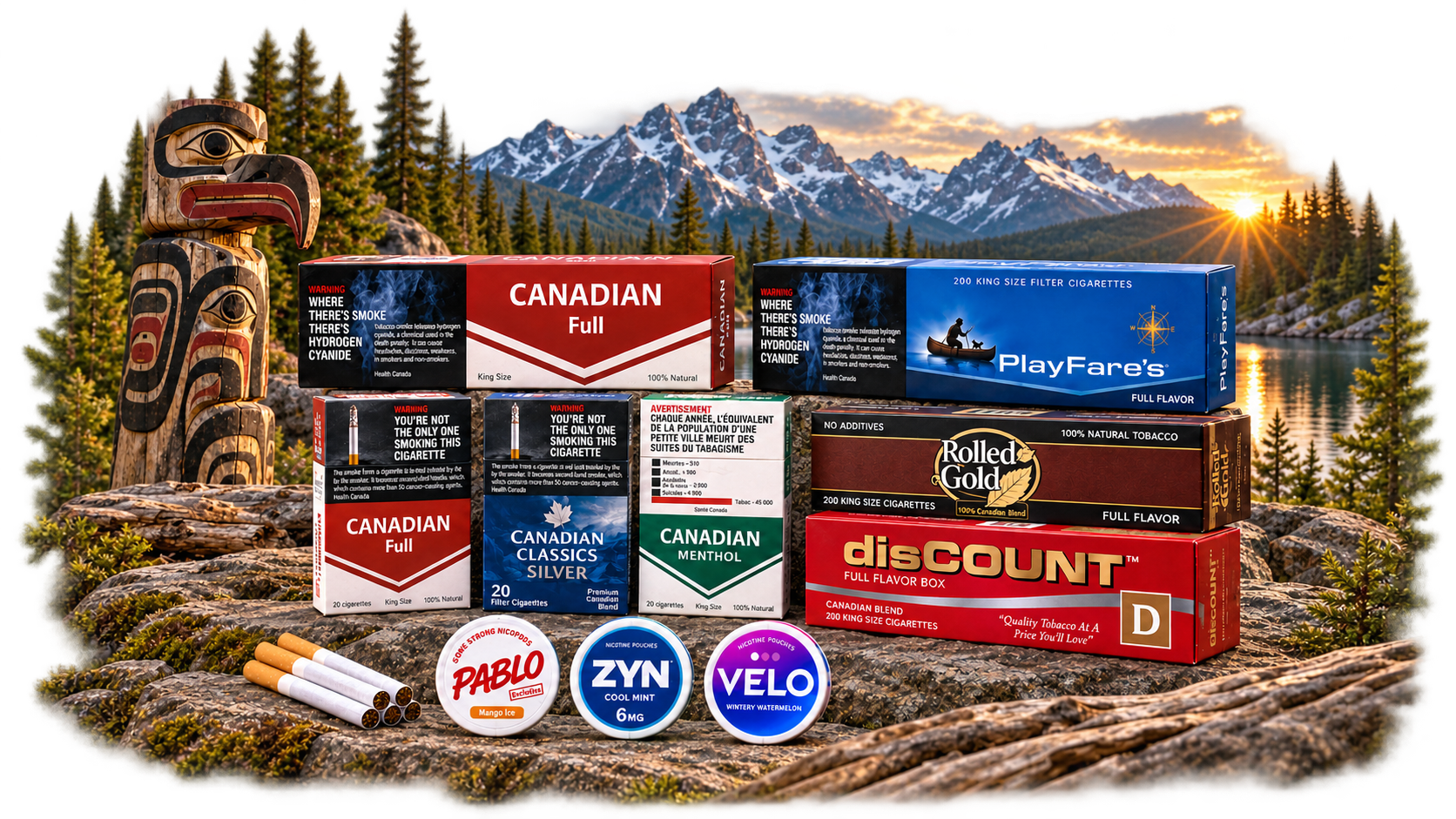 Native cigarettes, cigarette cartons and nicotine pouches available from Native Nicotine